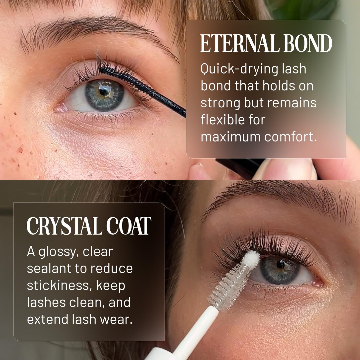 Lilac St - Eternal Bond (Clear) Lash Glue & Lash Crystal Coat - Long Lasting & Fast Drying Lash Glue - Sealant for Extended Lash Wear, Reduce Stickiness & Keeps Lashes Clean - Waterproof, Vegan