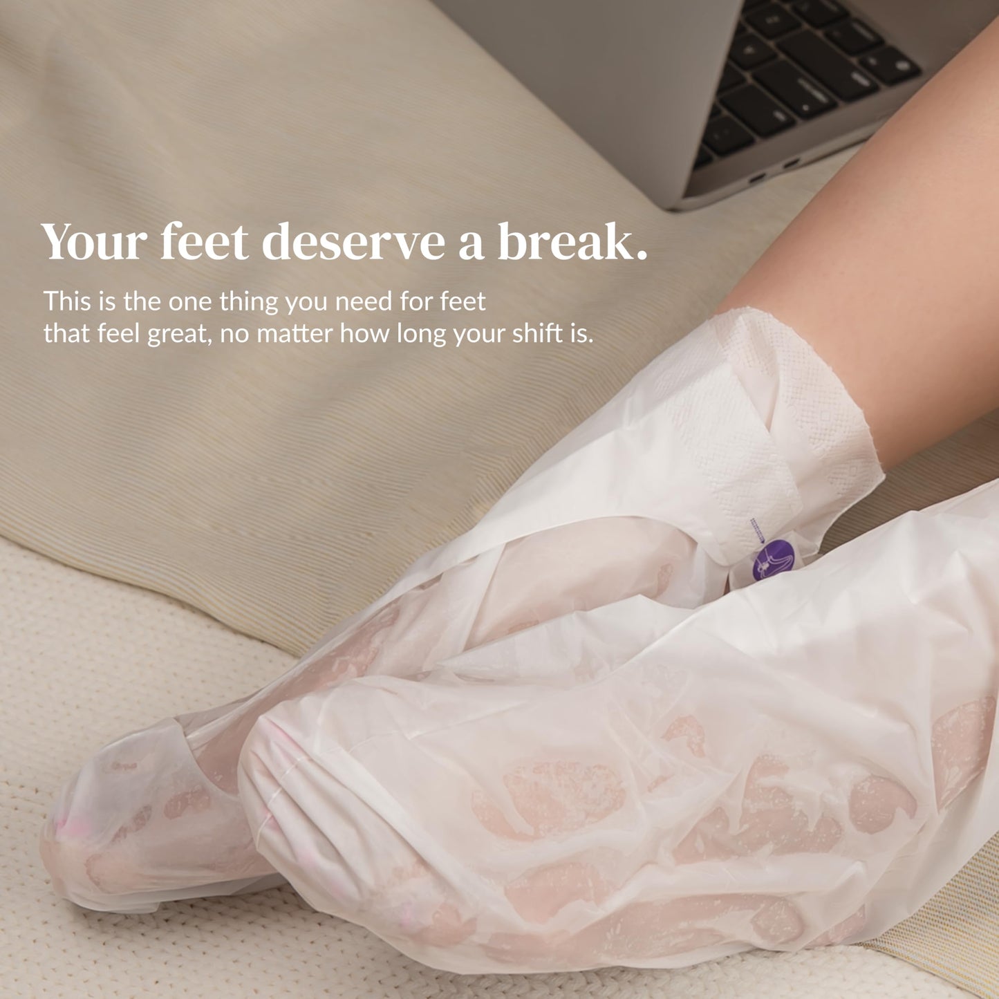 Epielle Nourishing Foot Mask 6 Pairs, Repair and Soften with Hemp & Rosemary Extract, Deep Moisturizing Socks for Dry, Cracked Feet, Self Care Gifts for Women, Spa Kit