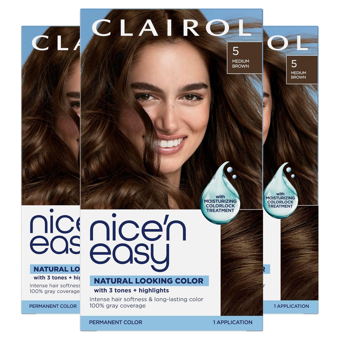 Clairol Nice'n Easy Permanent Hair Dye - Blackest Black | 100% Gray Coverage & Long-Lasting Shine | Single Pack