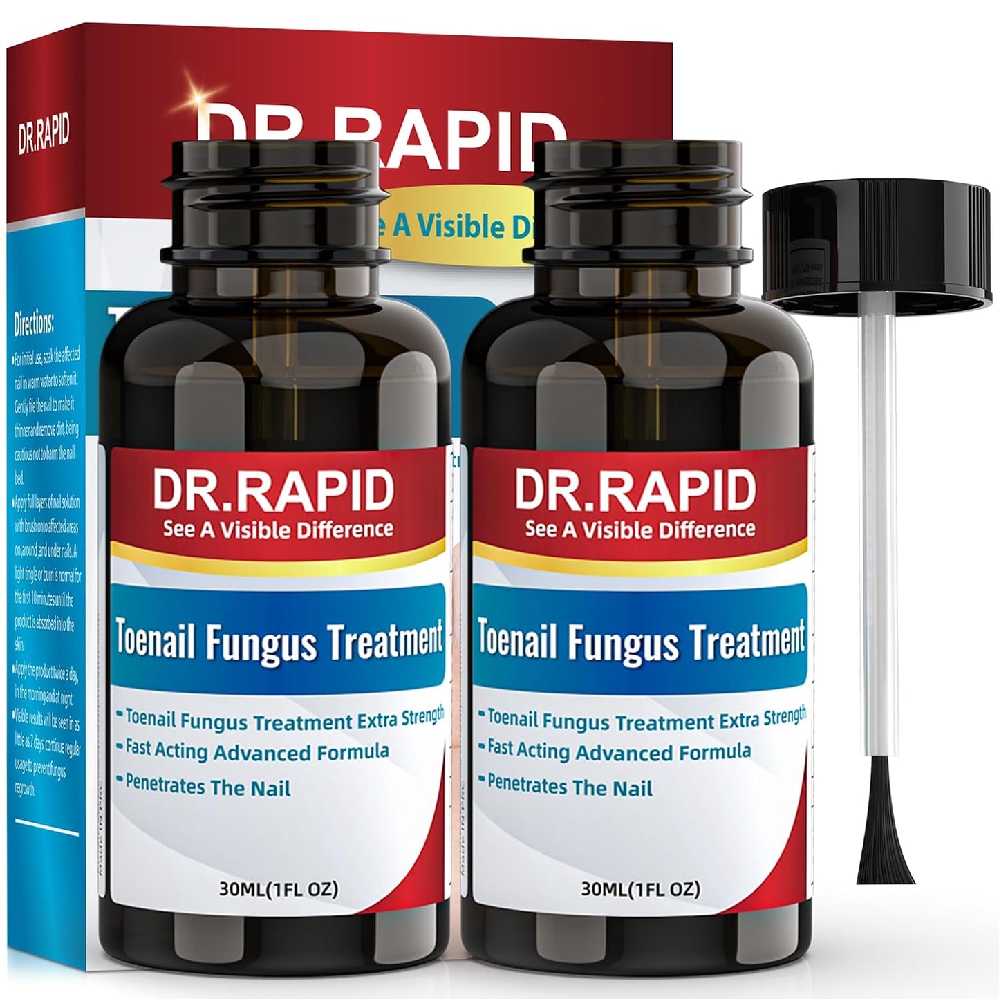 Toenail Fungus Treatment - Extra Strength Antifungal Solution with Tea Tree Oil | Fast-Acting Repair for Damaged Nails - 60ml/2fl oz