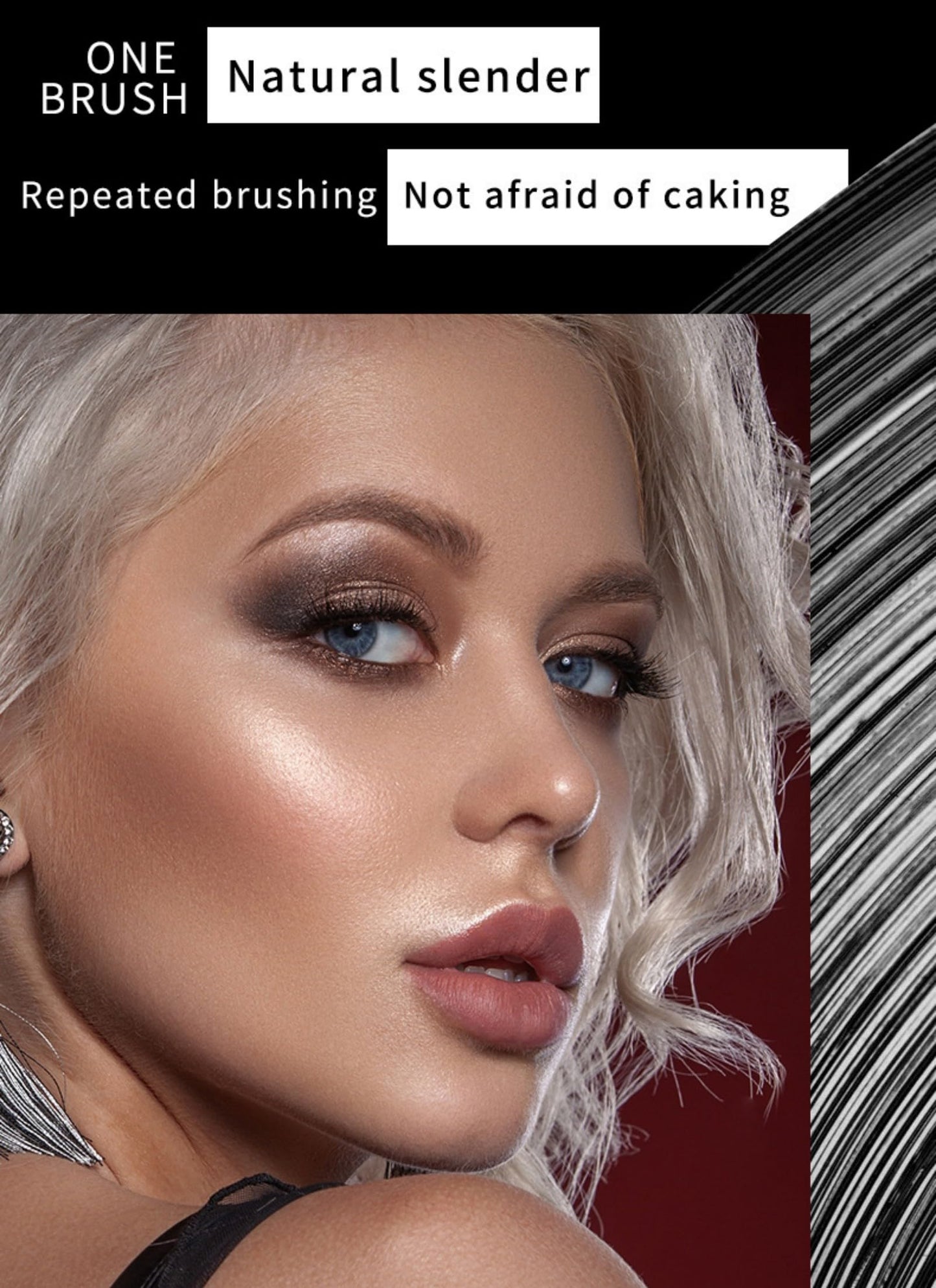 MAEPEOR 5D Silk Fiber Mascara Fuller & Voluminous Colored Eyelash Natural Waterproof Smudge-proof Mascara