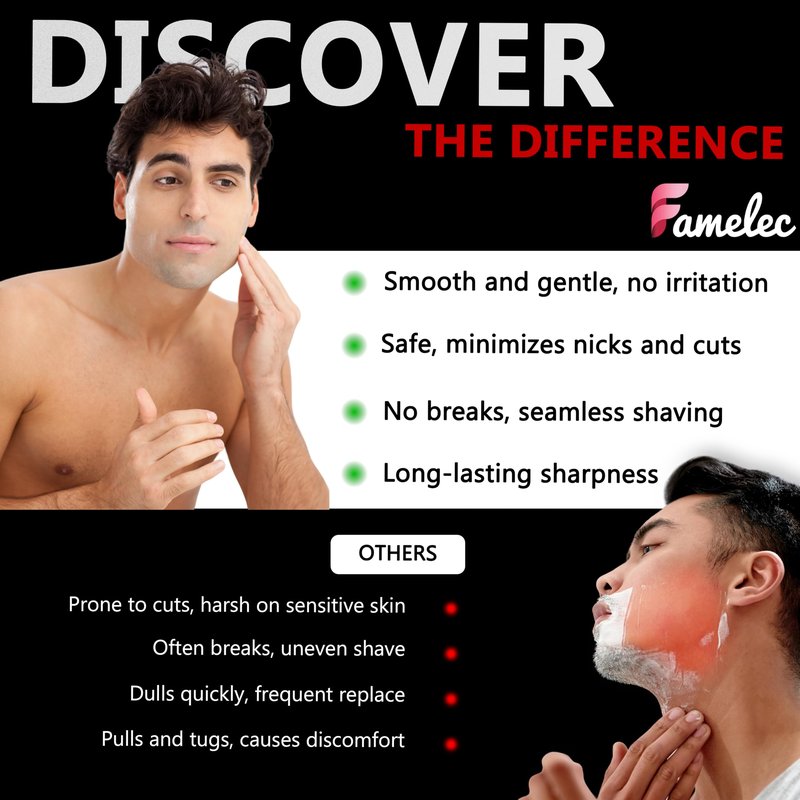FAMELEC Shaver Replacment Heads for Remington Balder Pro Head Shaver XR7000, Electric Head Shavers for Bald Men Compatible with Remington Replacement Blades, Smooth Shaven Head in Under 2 Minutes