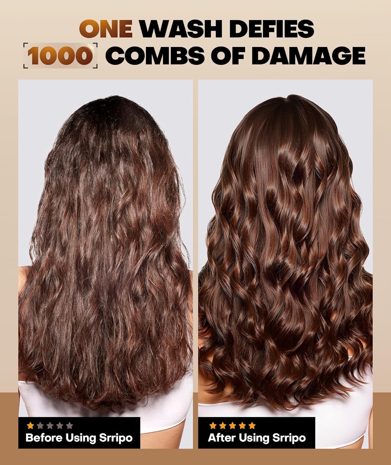 Srripo Collagen Hair Mask for Deep Conditioning, Keratin Hair Treatment with 4 Hydrolyzed Proteins, Moroccan & Avocado Oils Conditioner for Nourish, Calendula Gentian Extracts Care Dry & Damaged Hair