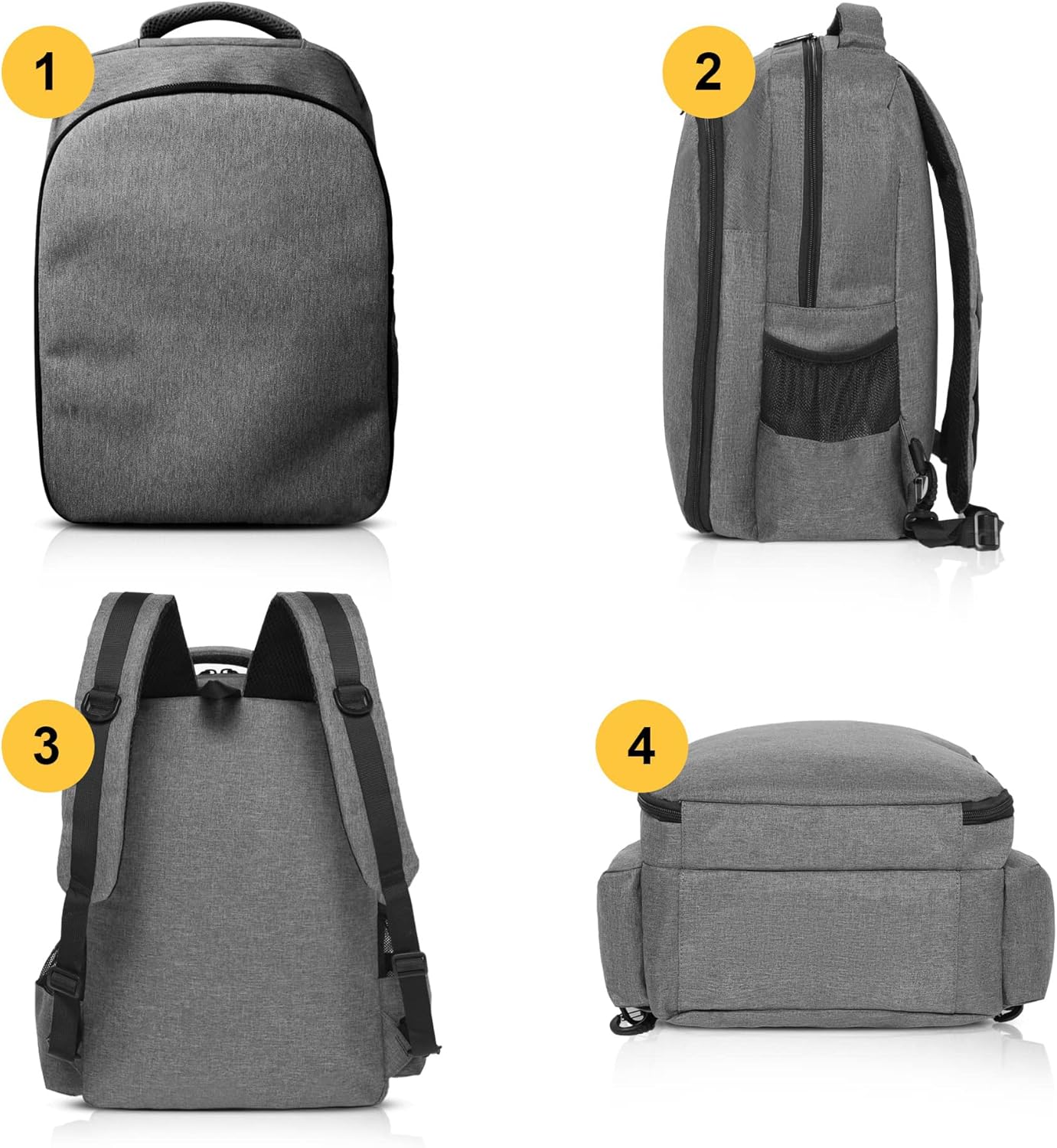Professional Barber Supplies Backpack - Large Capacity Hair Cutting Tools Bag | Gray, Three Layer Design