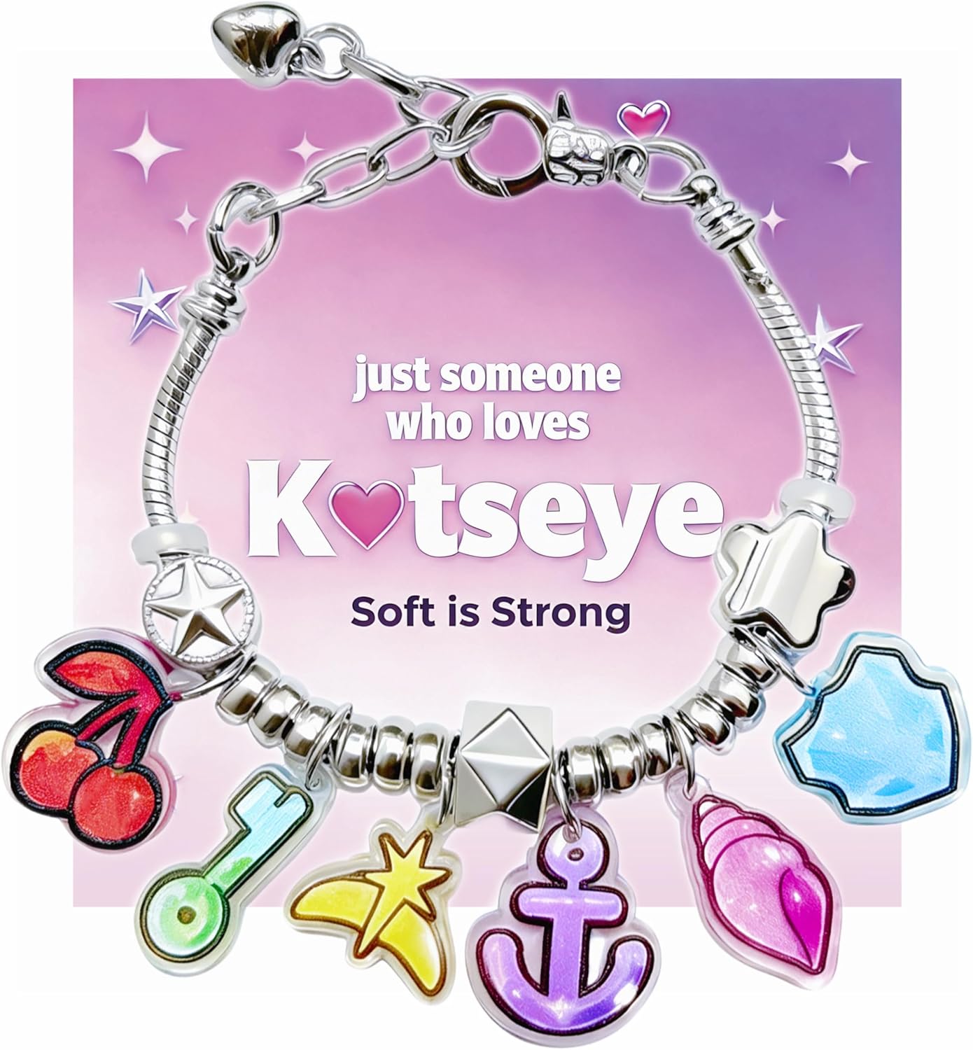 Guardian Shield Bracelet - K-Pop Inspired Jewelry with Pink Card | Perfect for Concert Outfits