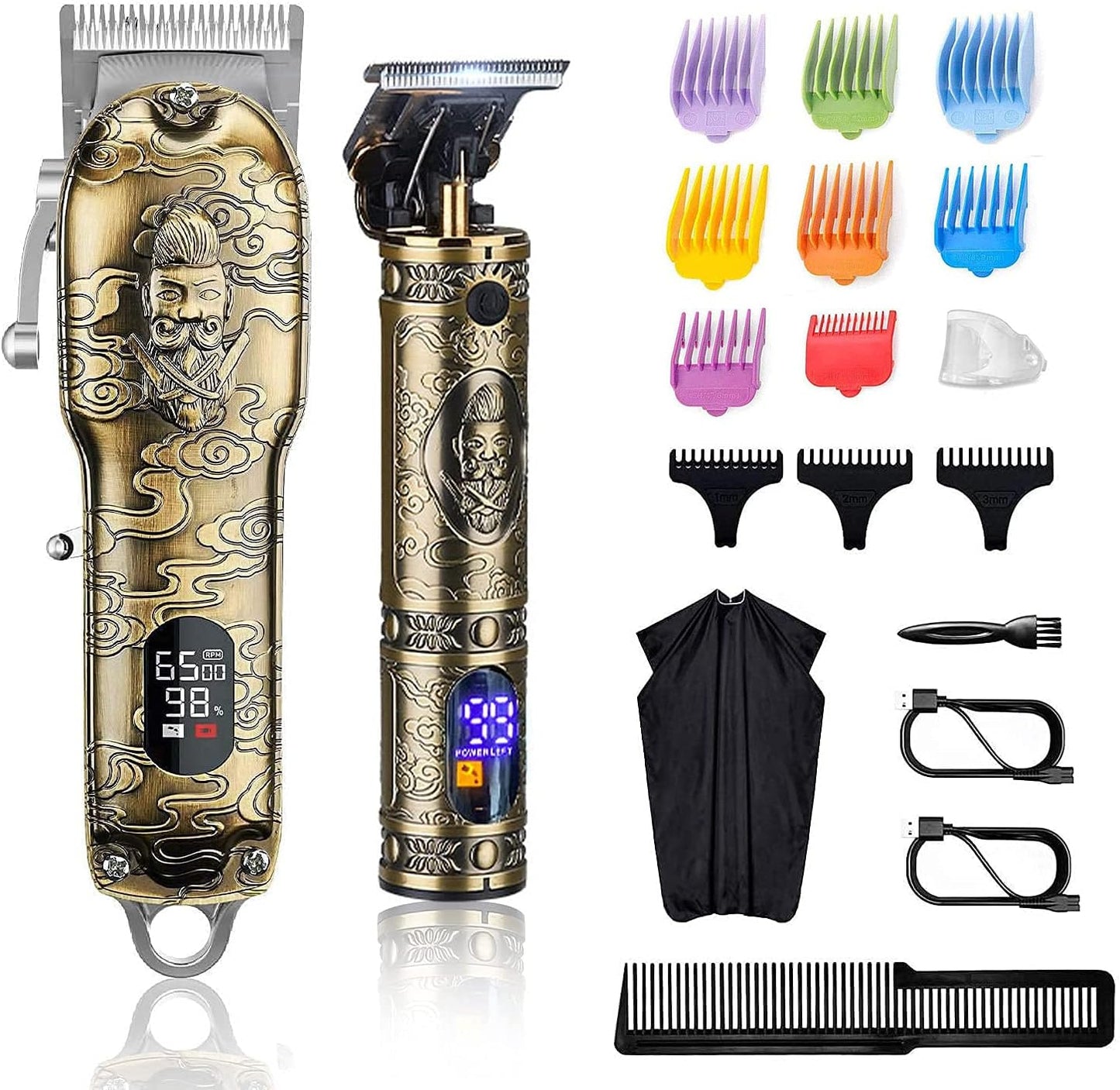 Professional Hair Clippers Set for Men - Electric Foil Shavers & Barber Kit with Travel Case | Grooming Essentials