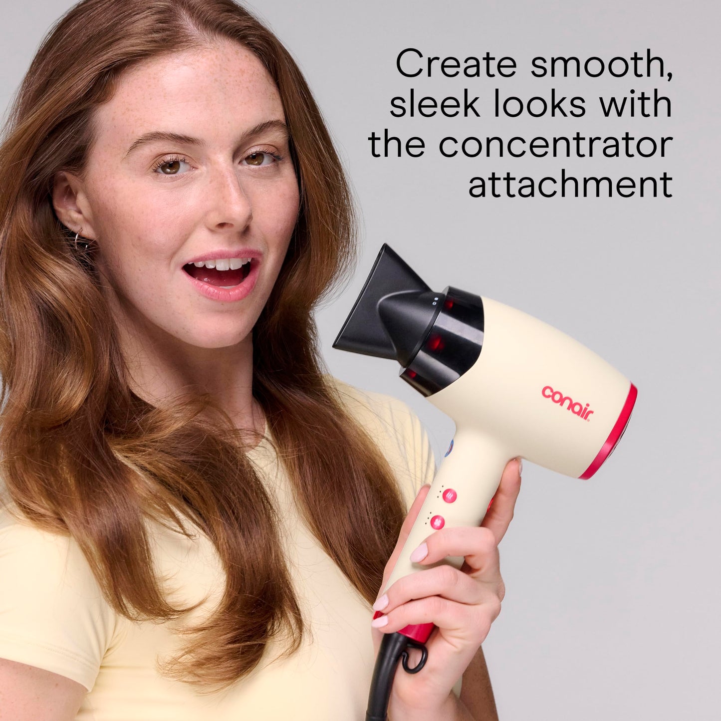Conair InfinitiPRO Infrared Hair Dryer with Dual Ionic Conditioning, Includes Diffuser & Concentrator, Fast Drying Blow Dryer for Frizz Reduction, 3 Heat/Speed Settings, White, 1999