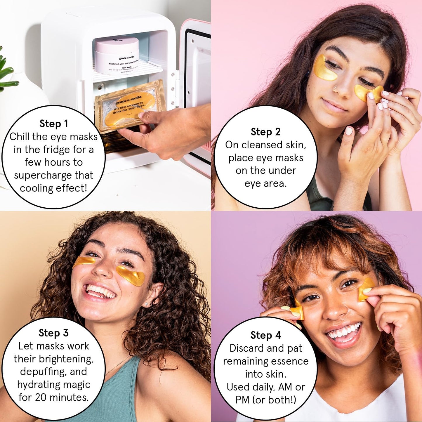 Under Eye Mask for Dark Circles & Puffy Eyes - Vegan Gel Patches | 24 Pairs, Gold