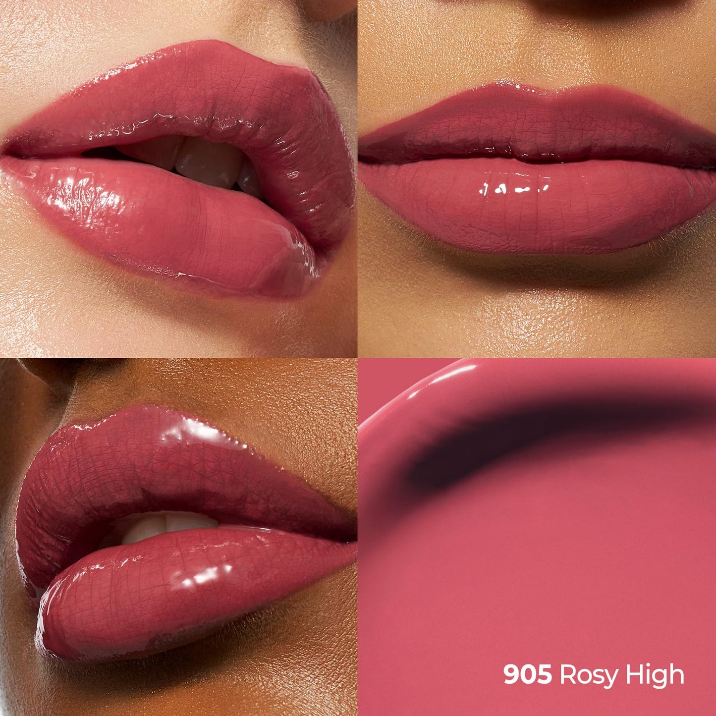Laka Perfect Twin Lip - Dual-Ended Matte Liquid Lipstick & Clear Gloss | Long Lasting 12 Hour Color, Transfer Proof | High Pigmented Lightweight Non-Sticky | Korean Makeup | #905 Rosy High, 0.31oz