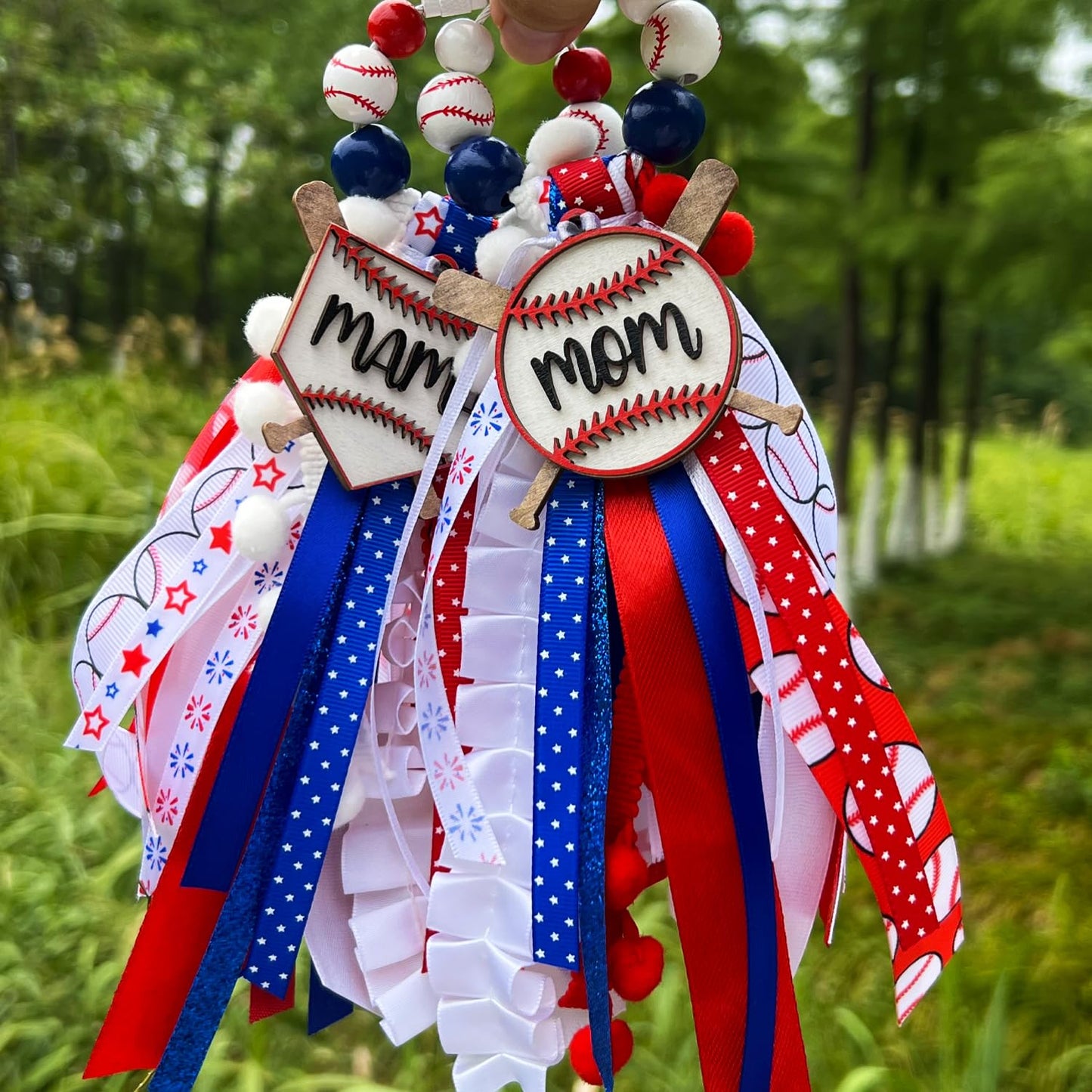 Nilyzit 2Pcs sports Baseball Keychains&Bogg bag Charms for Women