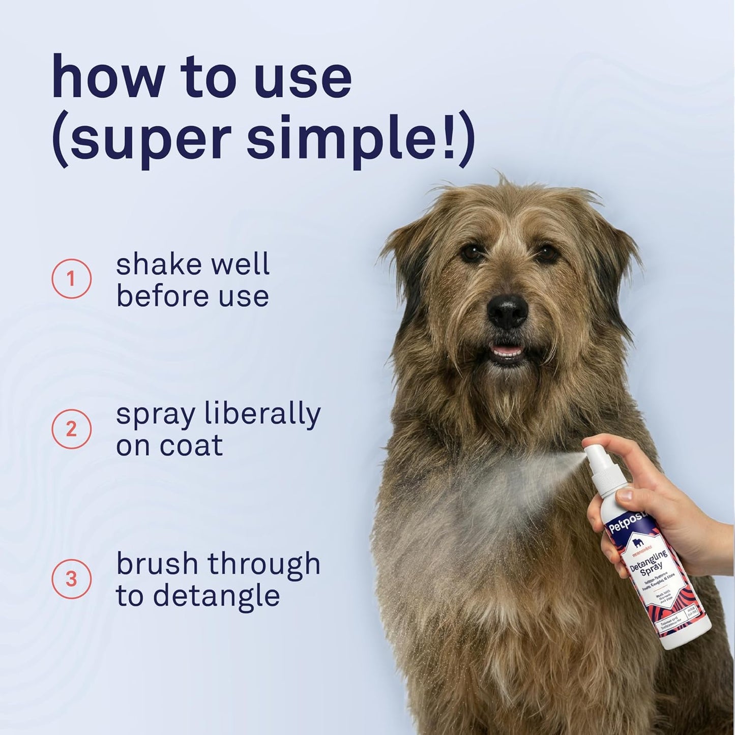 Detangling Spray for Dogs - Oatmeal & Aloe Formula for Healthy Fur | 8 oz - Rejuvenates Knots, Mats & Tangles