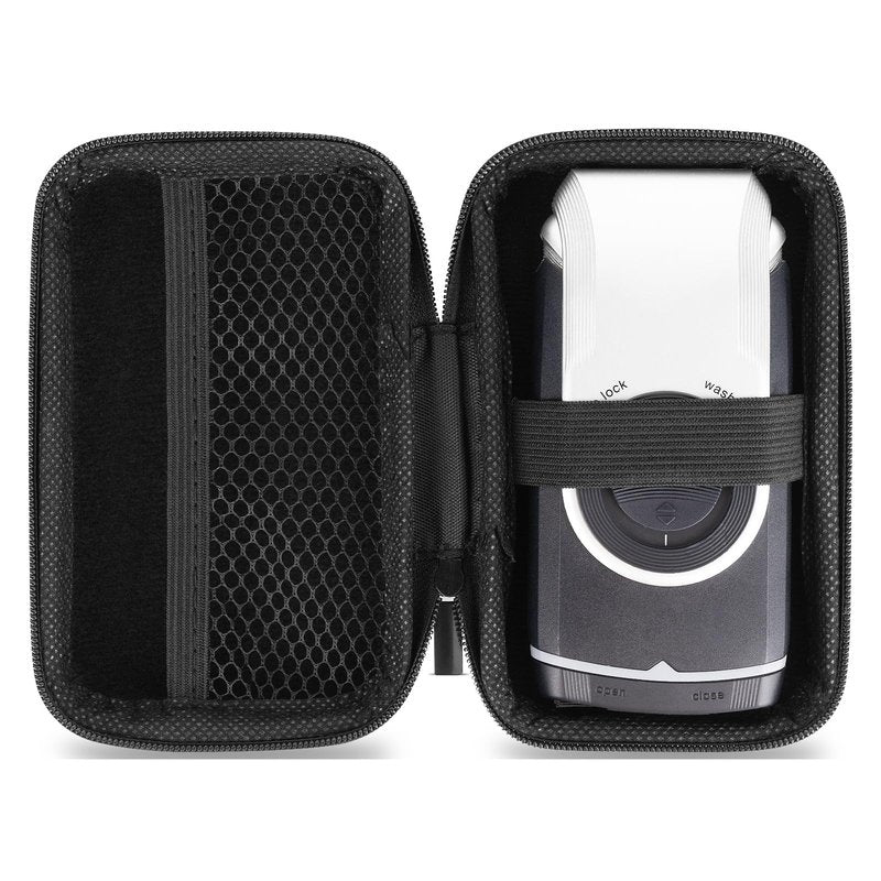 Linkidea Travel Shaver Case, Protective Mini Electric Razor Storage Bag, Compatible with Braun M60, M90, Portable Shaver Holder (Black)