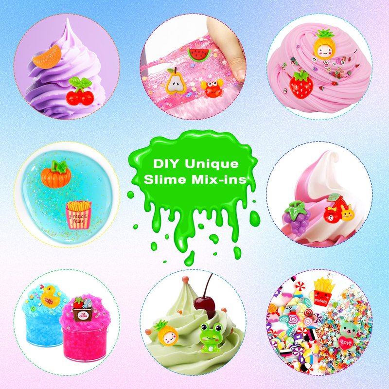 175 Pack Slime Making Supplies Kit, Slime Add Ins Accessories Includes Slimes Charms, Foam Balls for Making Creative Slimes Kit