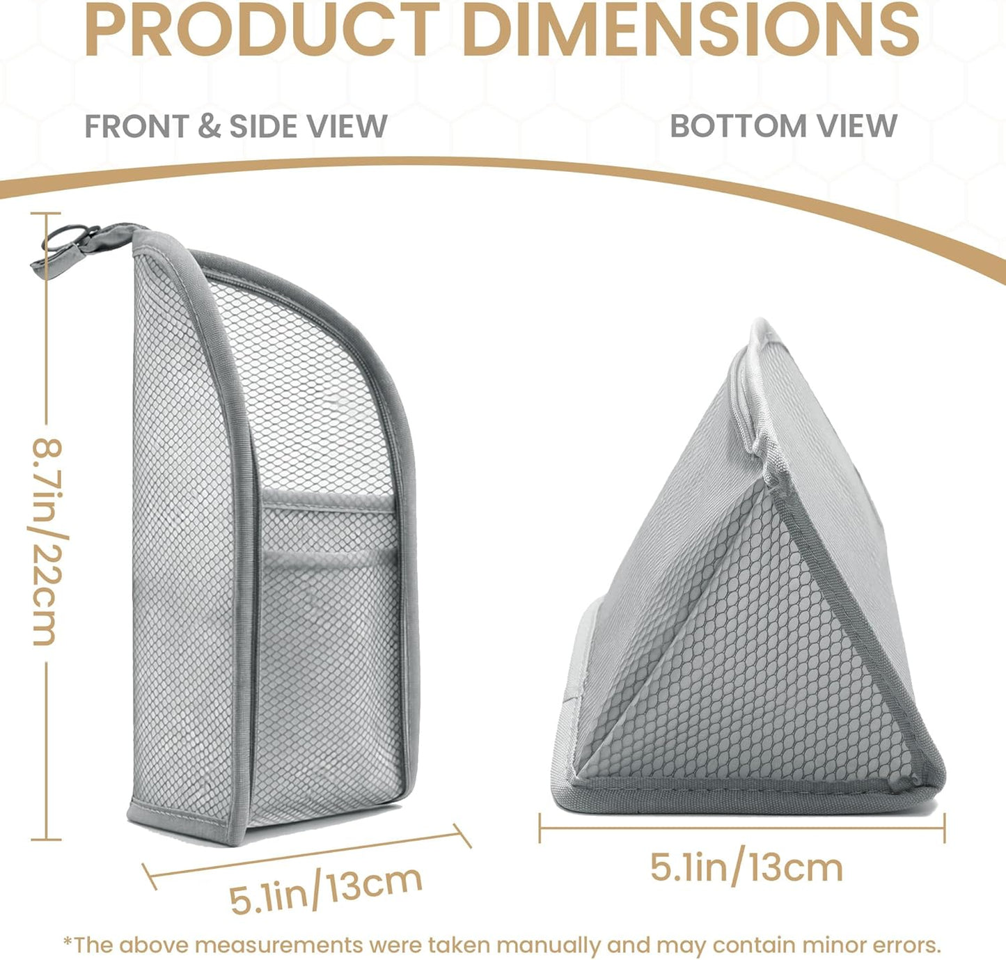 Travel Toiletry Bag - Clear Portable Makeup Organizer for Men & Women | Lightweight EVA Mesh, Hanging Design (Black & Grey)