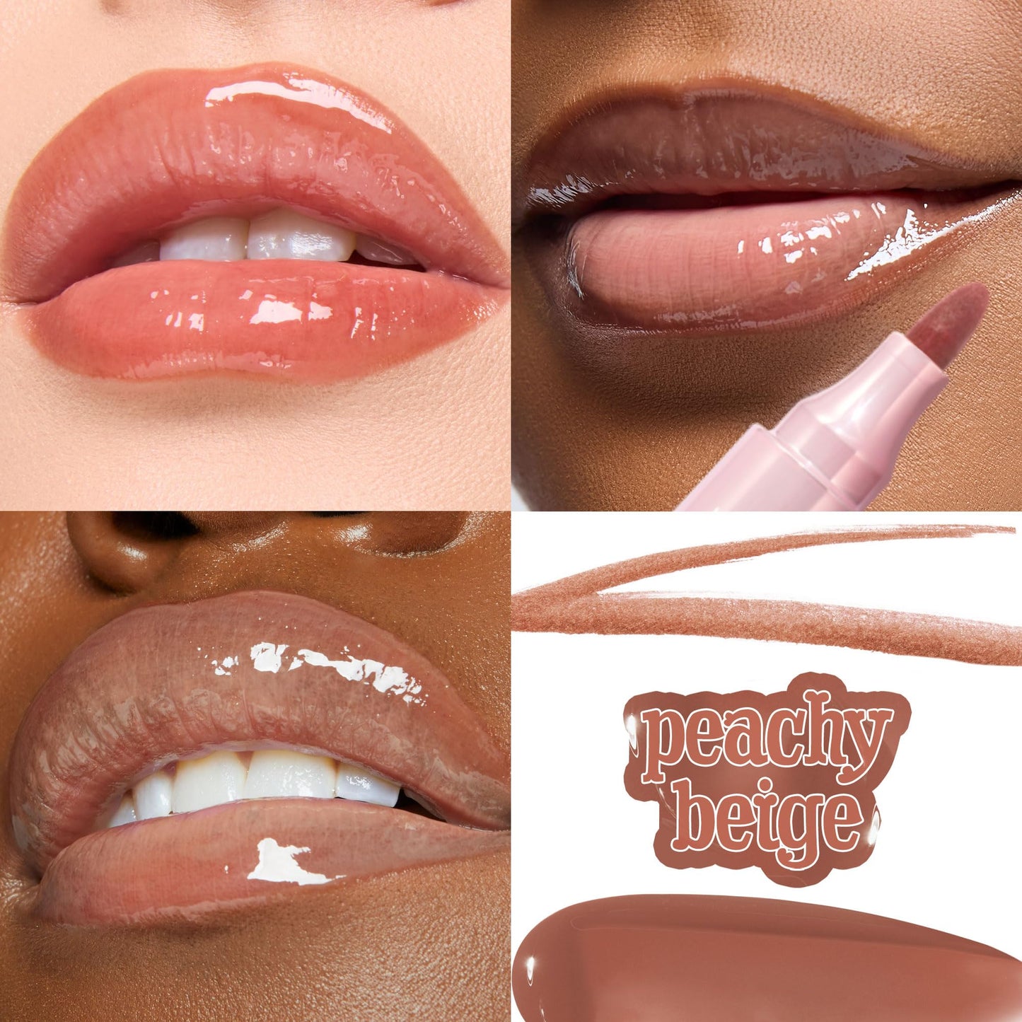 tarte maracuja juicy lip tattoo –Transfer Proof Lip Stain Tint & Nourishing Gloss Combo, 2 in 1 Lipgloss Makeup with Hyaluronic Acid and Vitamin E, Vegan & Cruelty-Free, full size, peachy beige