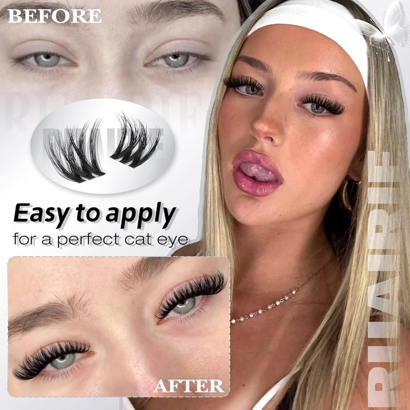 Fluffy Lash Clusters - Wispy Faux Mink Eyelash Extensions | 8-16mm D-Curly Volume Lashes