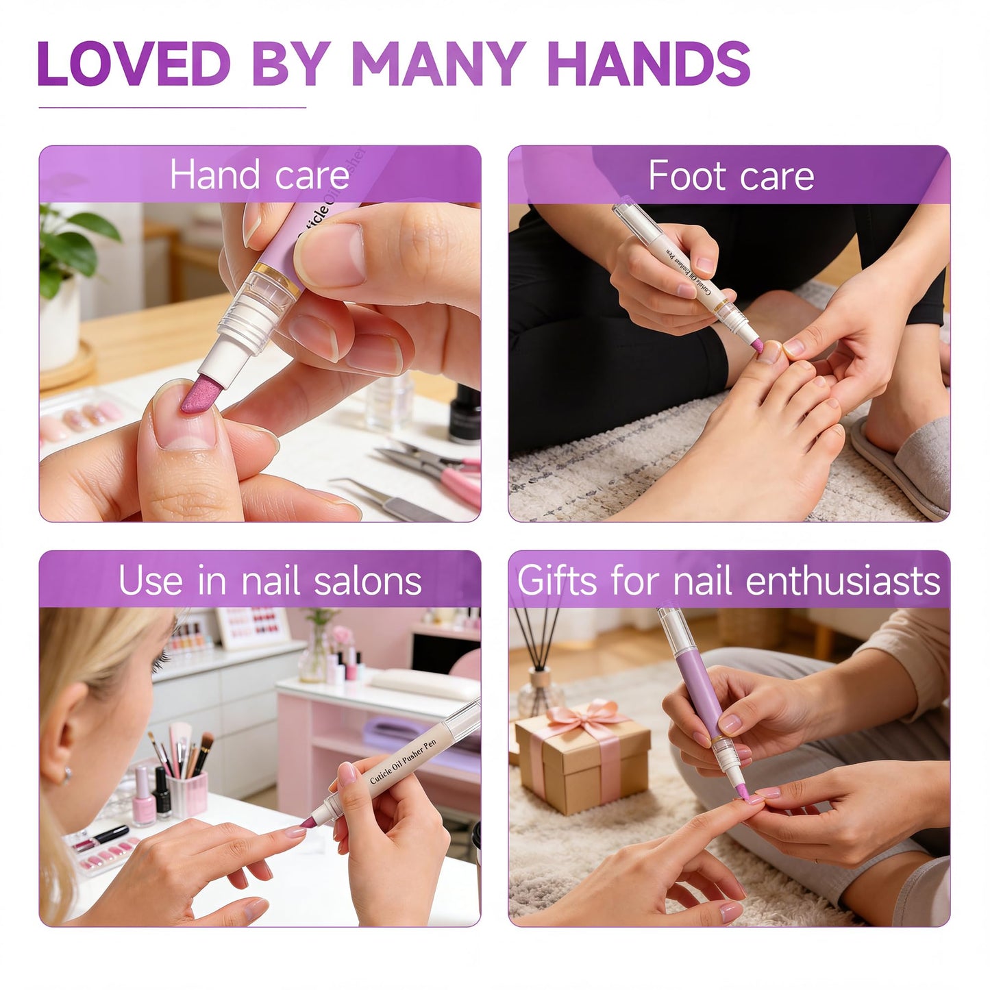 2 Pcs 2-in-1 Cuticle Oil Pusher Pen - 2026 New Ceramic Cuticle Pen,No Leak Travel Size Cuticle Pusher Pen With Oil,Moisturizing And Brightening Instant Keratin Removal Tool For Dry Damaged Nails