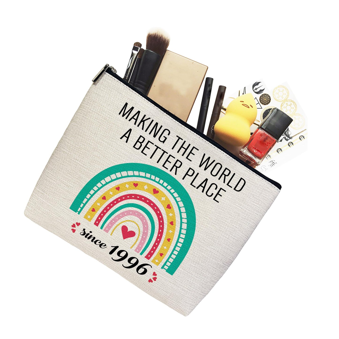30th Birthday Gifts for Her Cosmetic Bags - Making The World A Better Place Since 1996 Makeup Bags, 30th Birthday Decorations for Women, 1996 Anniversary 30 Year Old Gift Ideas for Wife (1996)