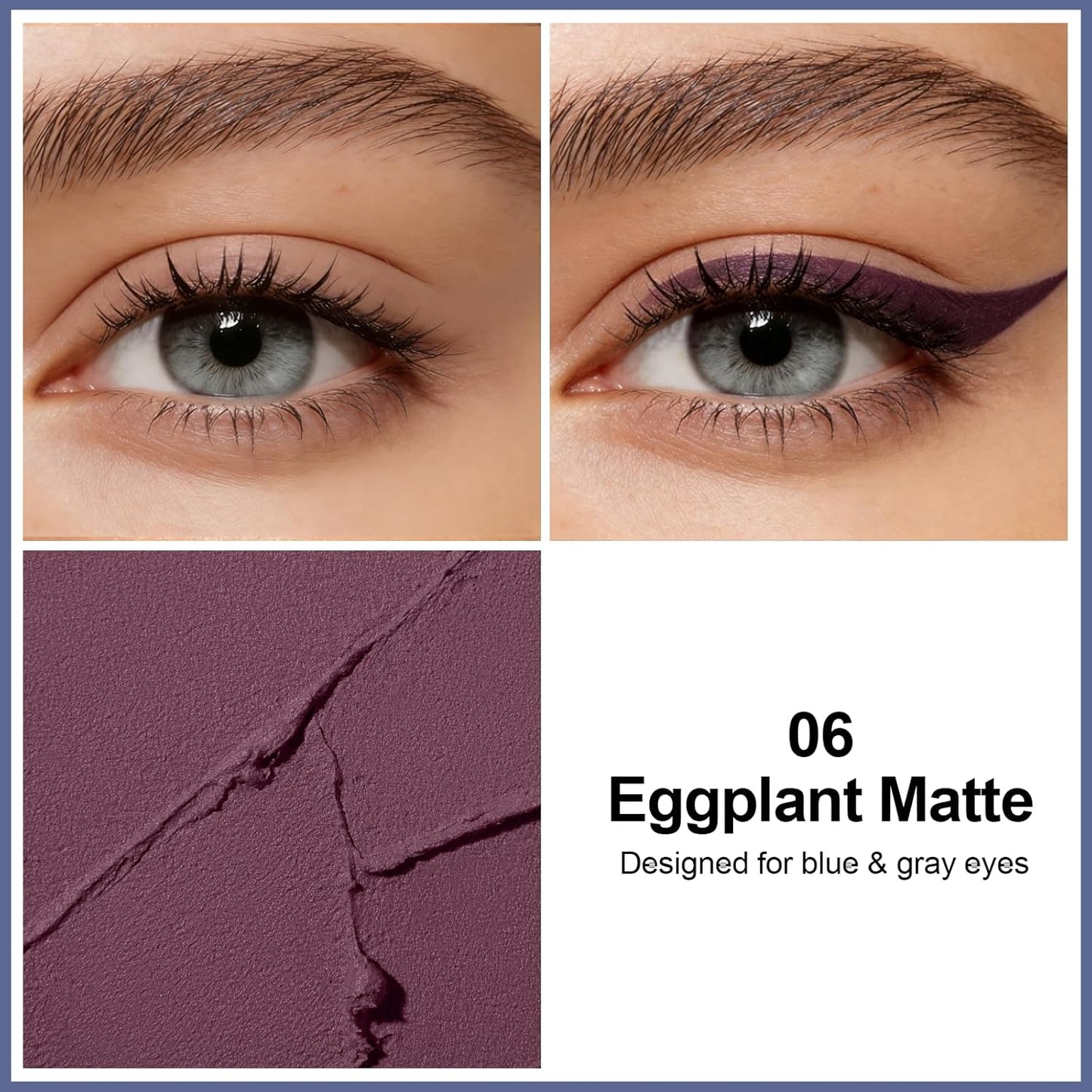 Deep Purple Plum Eyeliner Pencil - Waterproof, Long-Lasting, High-Pigmented Formula | Ideal for Mature Skin
