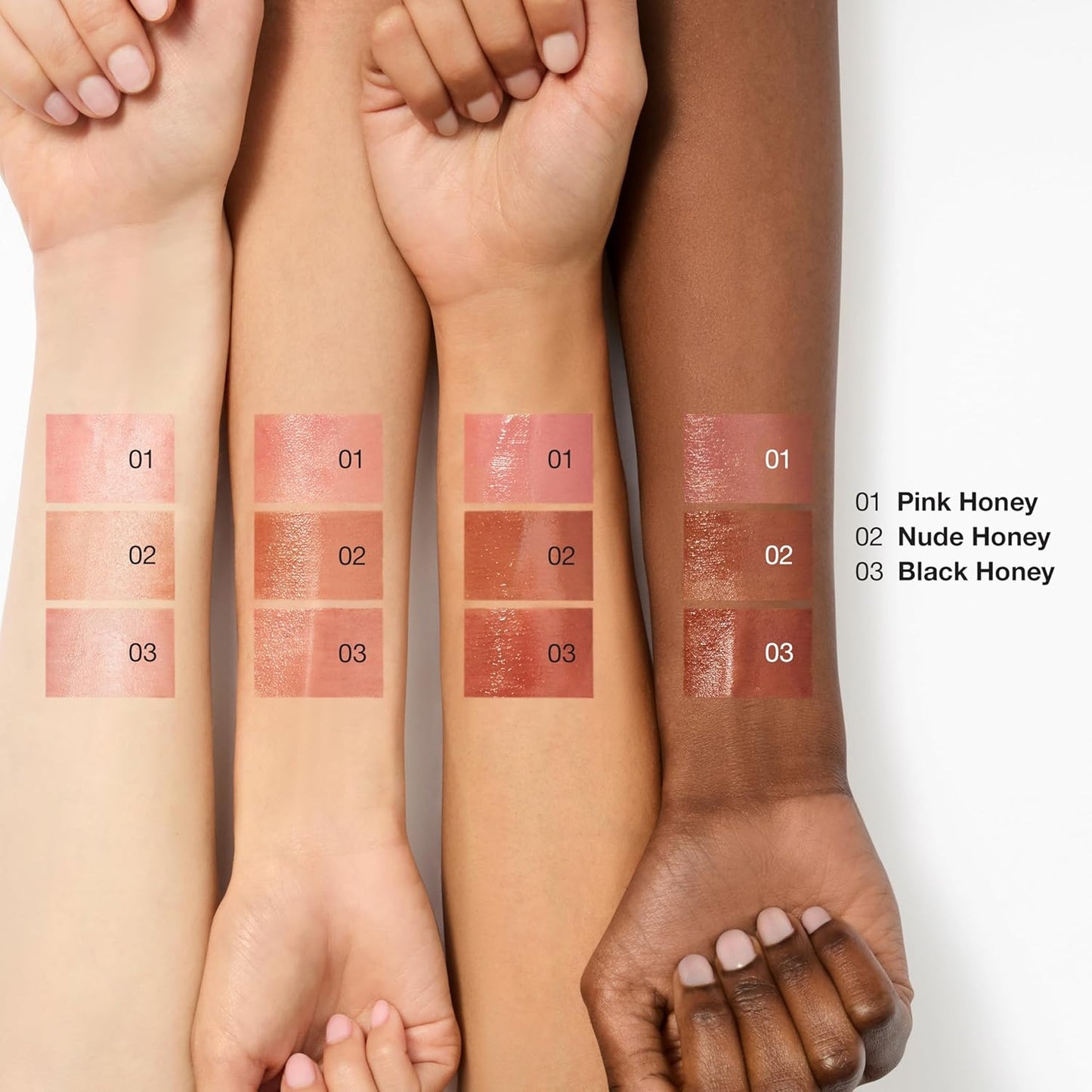 Clinique Almost Lipstick Tinted Lip Balm - Sheer Lightweight Formula in 3 Iconic Shades: Black Honey, Pink, Nude Honey