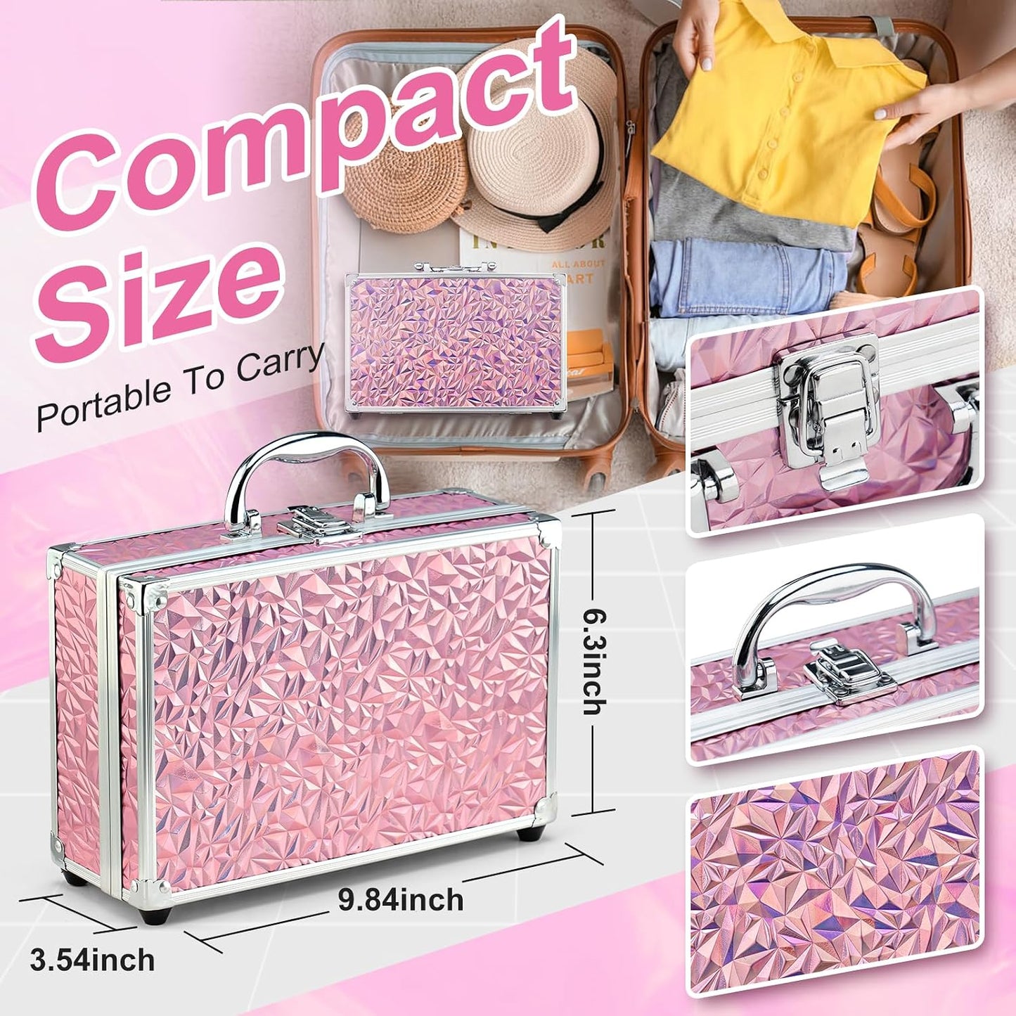 Color Nymph Makeup Kit for Tweens - Complete Pink Starter Set with Eye Shadow, Lipstick, Blush & Brushes