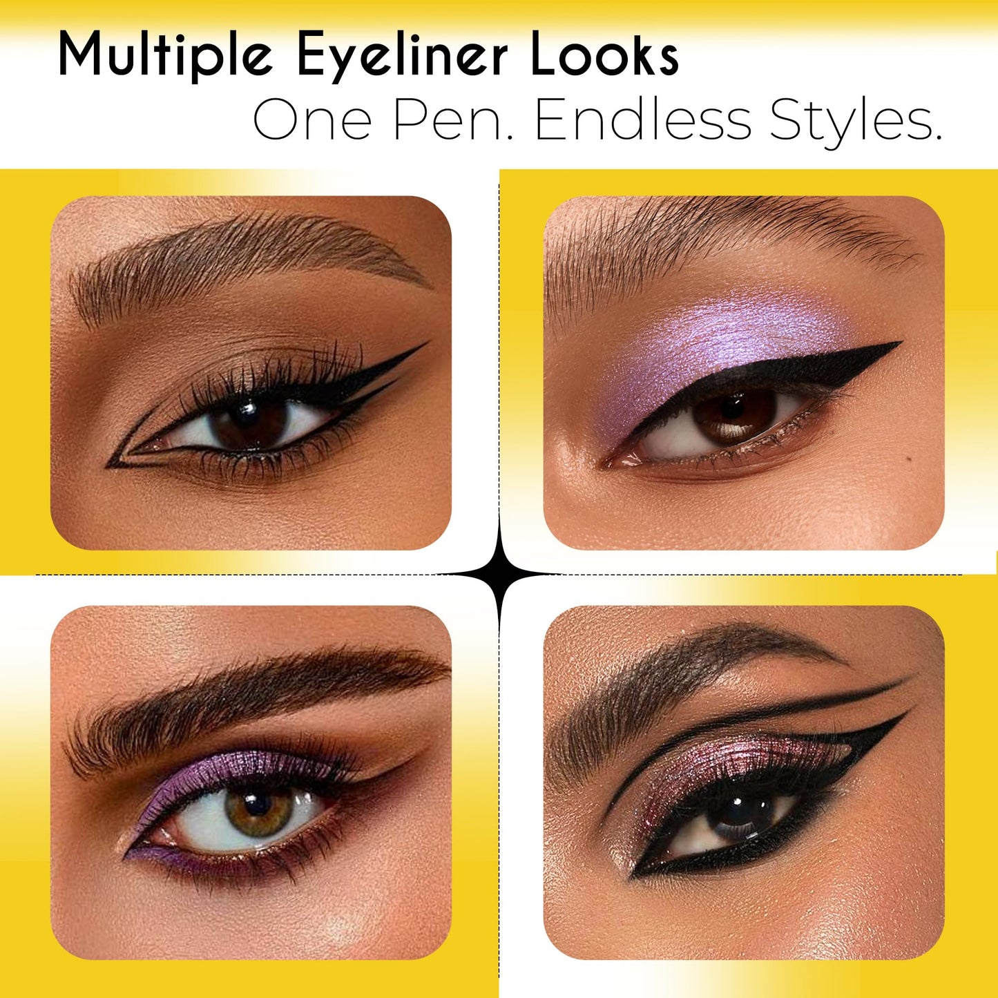 CILIYA Professional Cosmetics Liquid Eyeliner, Waterproof Liquid Eyeliner Pen - Black, Vegan Formula