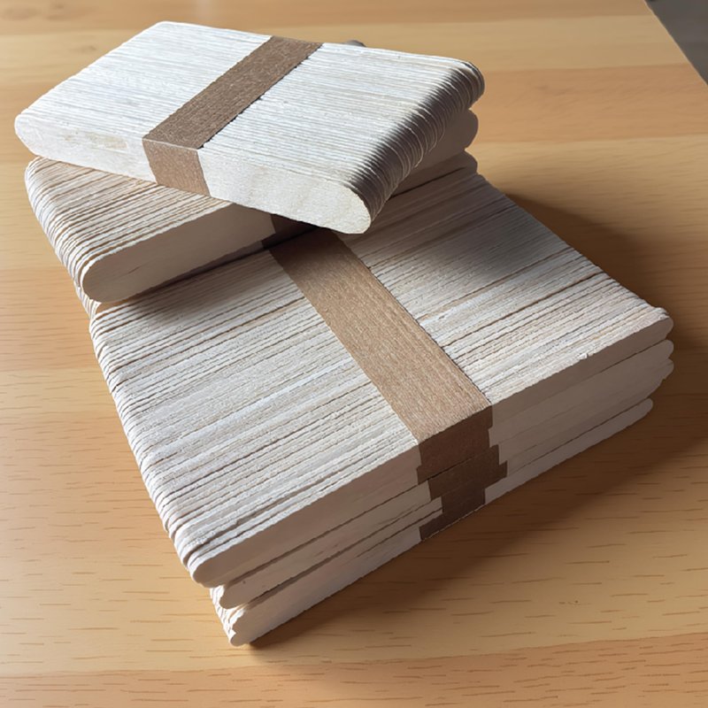 500PCS Professional Wax Sticks, Wooden Hair Removal Applicators, Natural, 5.9 Inch, 2 Sizes for Body and Precise Areas