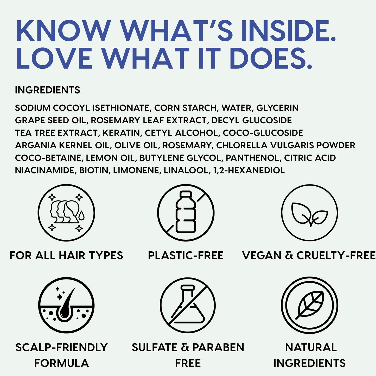Rosemary & Tea-Tree Scalp Clarifying Shampoo Bar with Keratin, Panthenol, Biotin and Argan-Oil (5.2oz) | Sulfate Free, All Natural, Hair Moisturizing & Nourishing Soap, Deep Cleansing Solid Shampoo