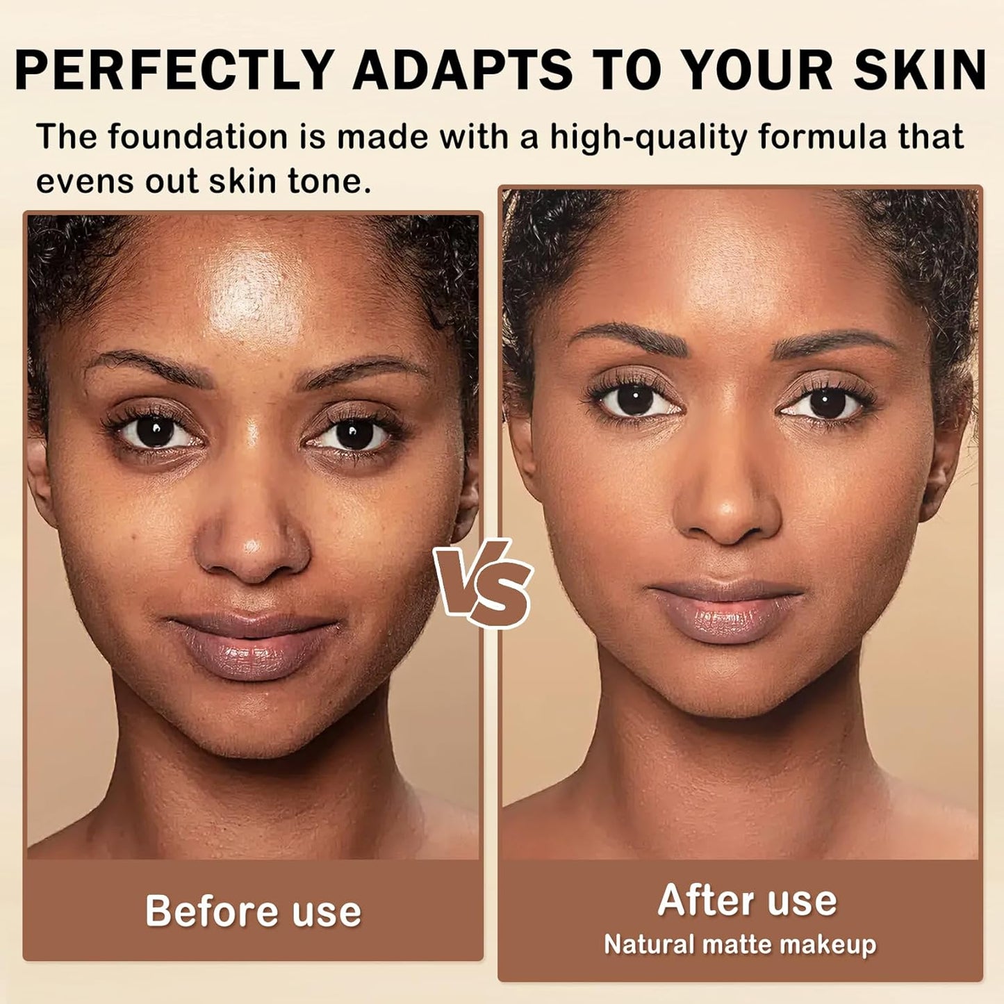 Color Changing Foundation for Mature Skin - Hydrating Self-Adjusting Makeup | Lightweight Coverage, 1.01 FL.OZ - 03 Dark