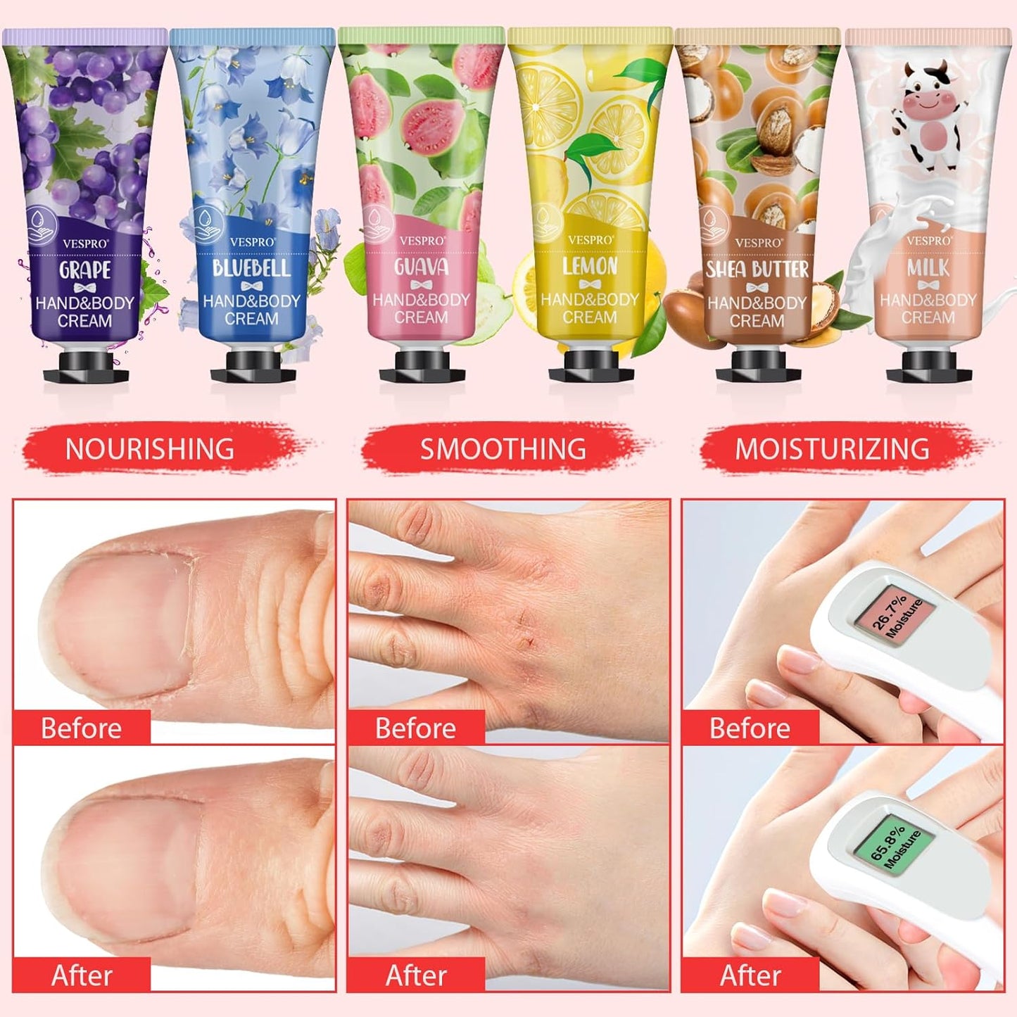 Hand Cream Gift Set - 12 Pack Mini Moisturizing Lotion for Dry Cracked Hands | Perfect Thank You & Teacher Gifts