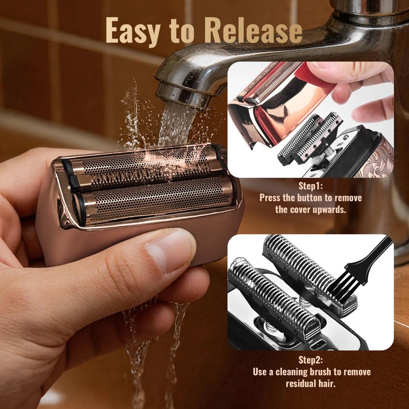 Ufree Foil Shavers Electric Razor for Men, Beard Trimmer Grooming Shaving Kit, Hair Trimmer, Cordless Head Shavers for Bald Men Barber Clippers, Birthday Gifts for Him