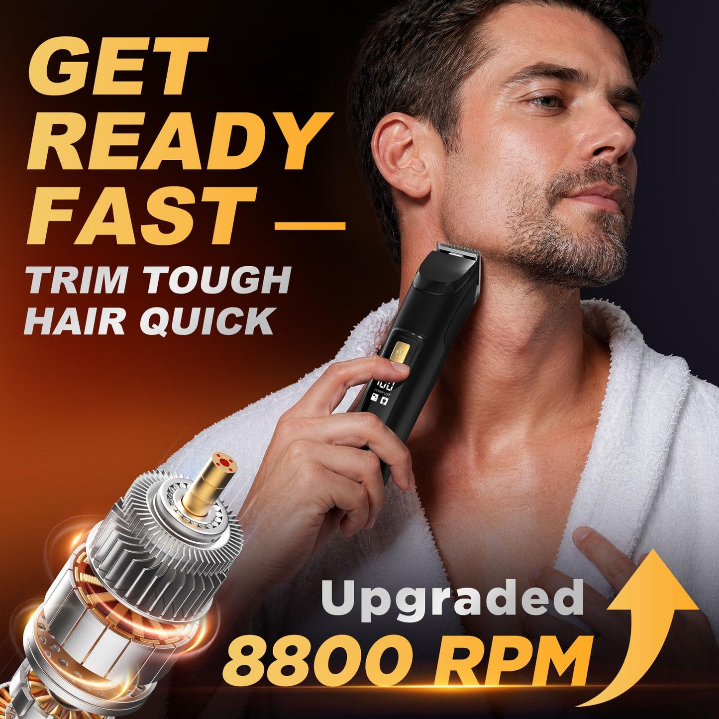 Beard Trimmer for Men, All-in-One Electric Razor & Hair Clipper, Waterproof Cordless Mustache Grooming Kit, Rechargeable Beard Hair Nose Ear & Body Trimmer, Face Shaver, Gifts for Men Husband Father