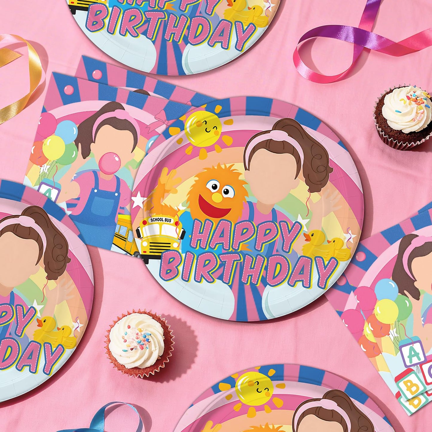 40Pcs Rachell Party Supplies 20 plates, 20 napkins for the Rachell Birthday party Decoration