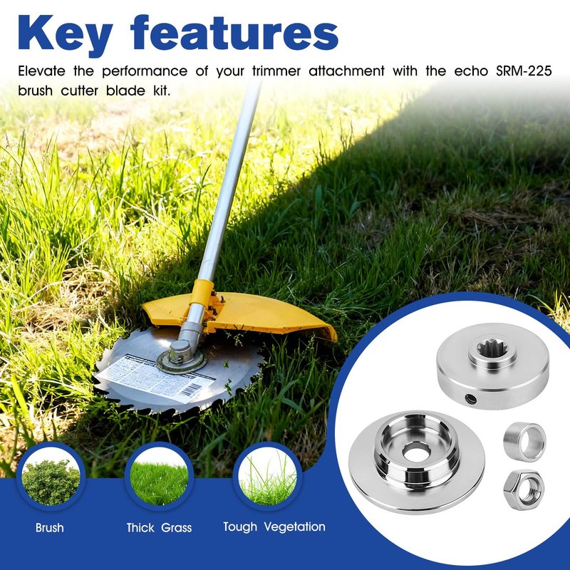 Brush Cutter Blade Kit For Echo SRM 225 Blade Conversion Kit C535000160 C535000150 90051100010 6103150713 Replacement Echo Trimmer Attachment Fit All SRM Family, Except The High Torque Version
