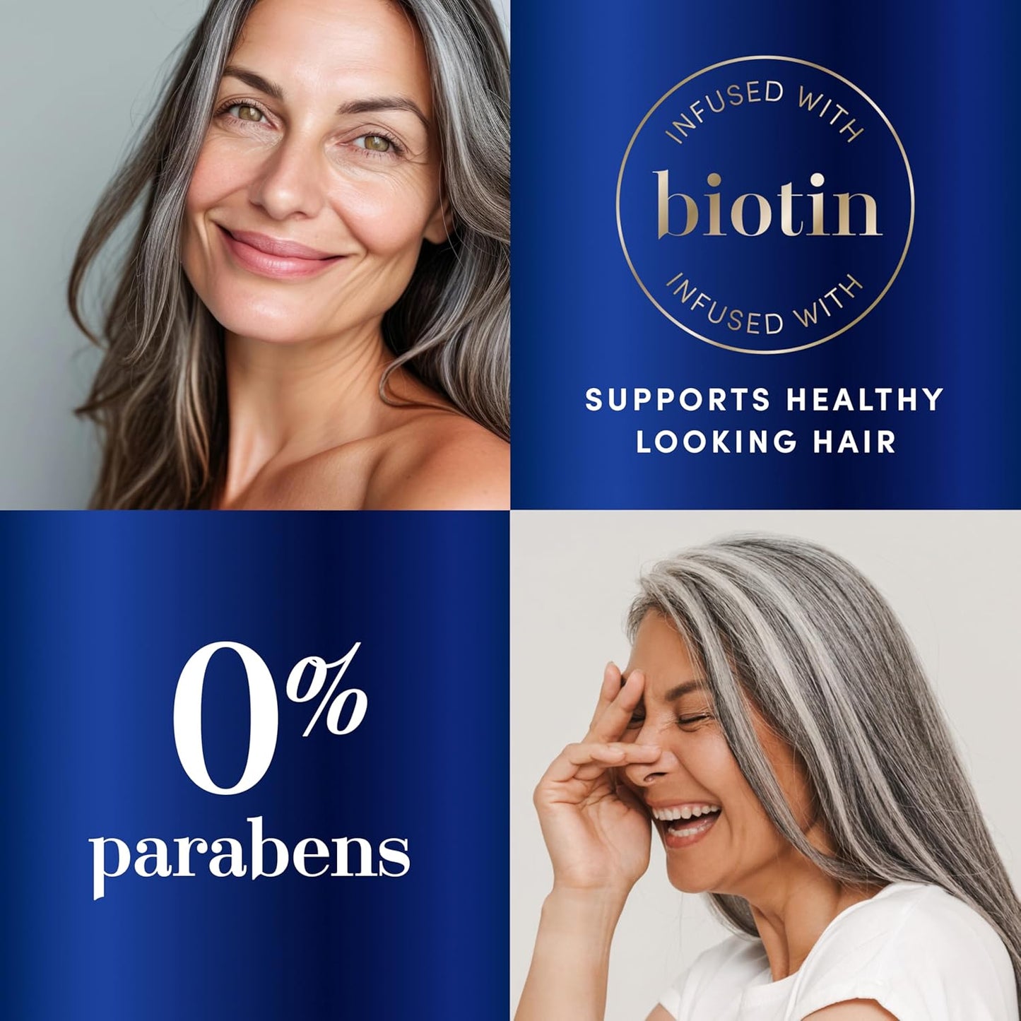 Biotin-Infused Purple Shampoo & Conditioner Set - Anti-Brassiness for Grey Hair | Moisturizing, Color-Safe, 12.8 Fl Oz Each, 2 Pack