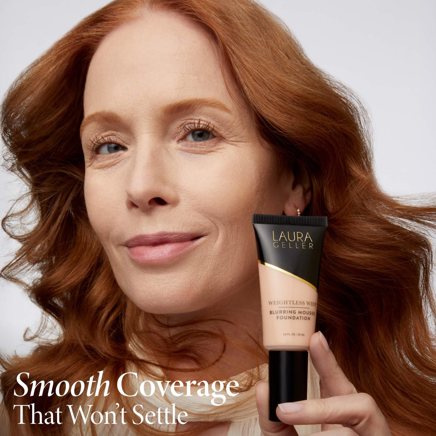 LAURA GELLER NEW YORK Weightless Whip Mousse Foundation - Light - Lightweight Blurring Foundation Makeup, Buildable Coverage, Soft Matte Finish, Minimizes Pores & Fine Lines, Hydrating, Mature Skin
