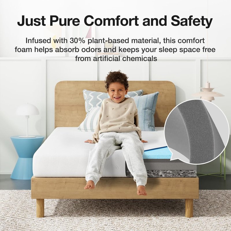 Novilla Twin Mattress - 6 Inch Gel Memory Foam Mattress for Kids | Cooling Sleep & Pressure Relief, CertiPUR-US Certified