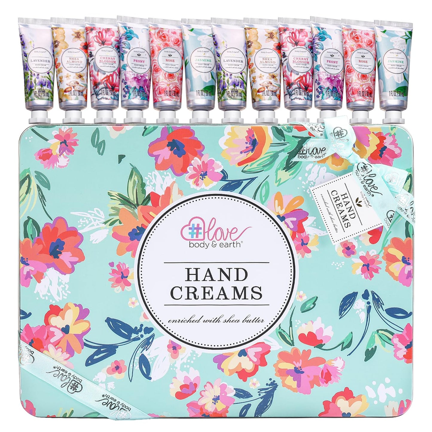 Hand Cream Gift Set - 12 Travel Size Moisturizing Lotions with Shea Butter | Perfect Birthday Gifts for Women, 12 x 1 OZ