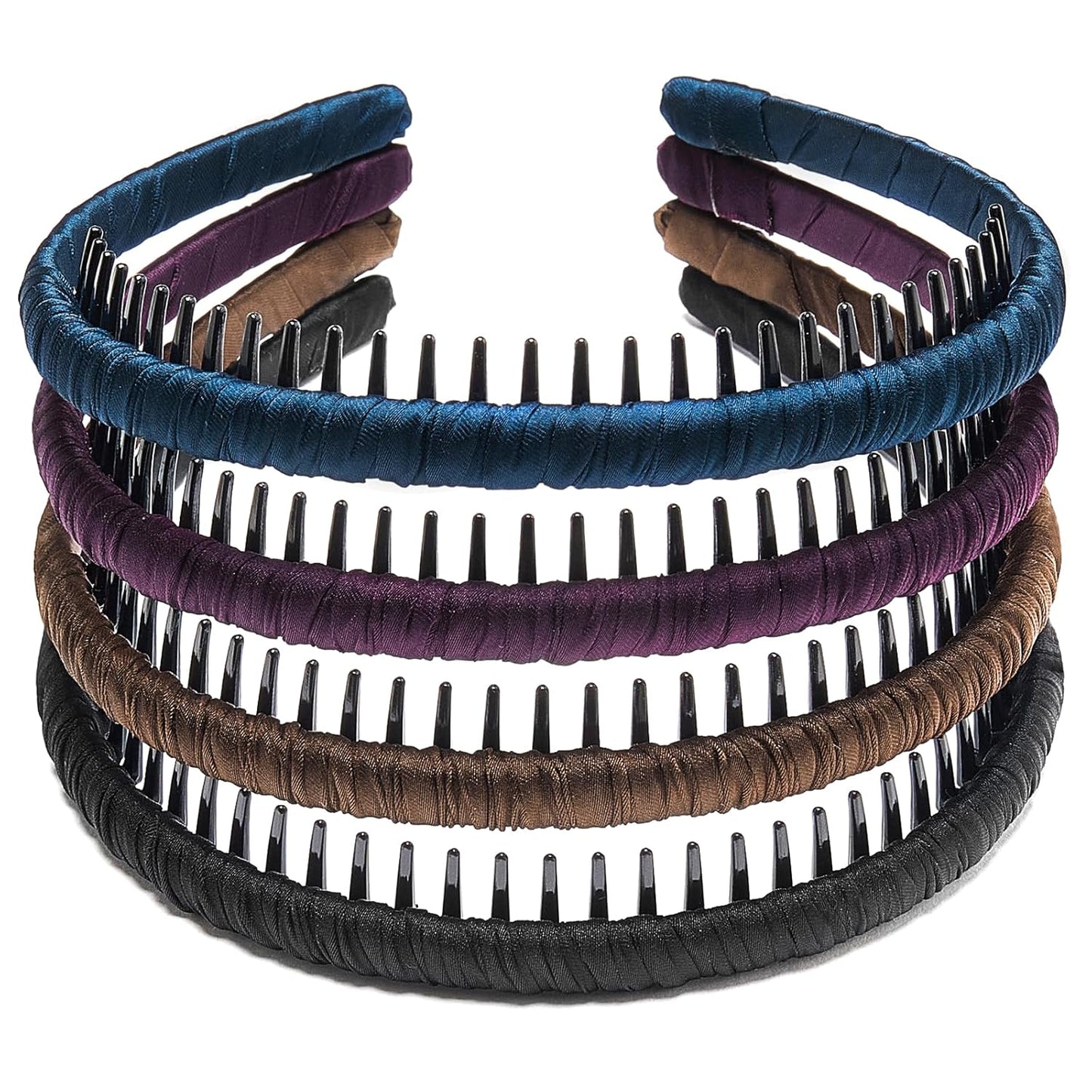 Multicolor Protection Resin Hair Comb & Headband Set - 4 Stylish Colors for Women