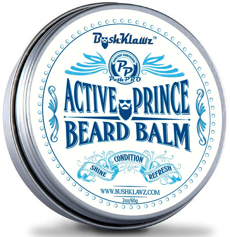 BushKlawz Beard Balm and Leave-in Conditioner, 5 Full Size 2.0 oz Balms - Urban, Lumber, Pacific, Naked Prince Fragrance Free, Premium Line, Great Gift for Christmas, Father's Day