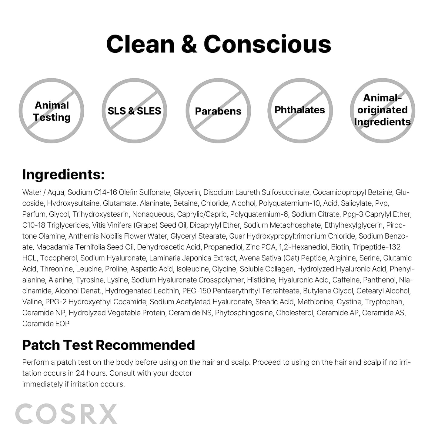 COSRX Peptide 132 Hair Bonding Shampoo - Daily Scalp Treatment for Dandruff & Damaged Hair - 6.76 fl oz