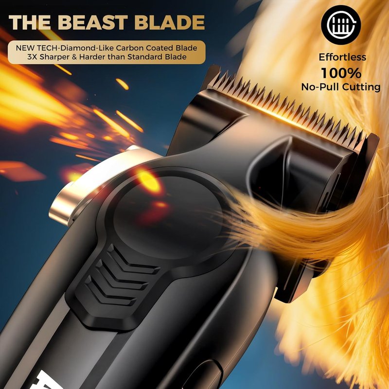 Professional Hair Clippers for Men - Cordless Barber Trimmer Set | Hair Cutting Kit with Precision Blades