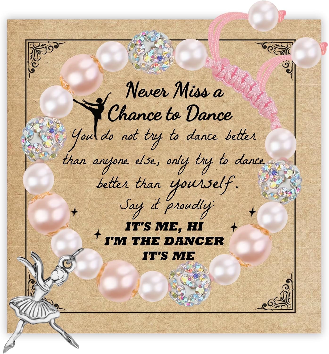 Handmade Dance Recital Gift Bracelet for Girls & Women | Perfect Birthday Gift for Best Friends, Sisters, & Moms