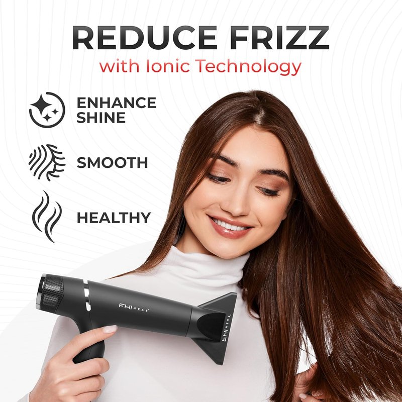 FHI Heat Innovator Pro Power Speed Hair Dryer - Ionic Technology, Quick-Dry, Lightweight | Diffuser Included, All Hair Types