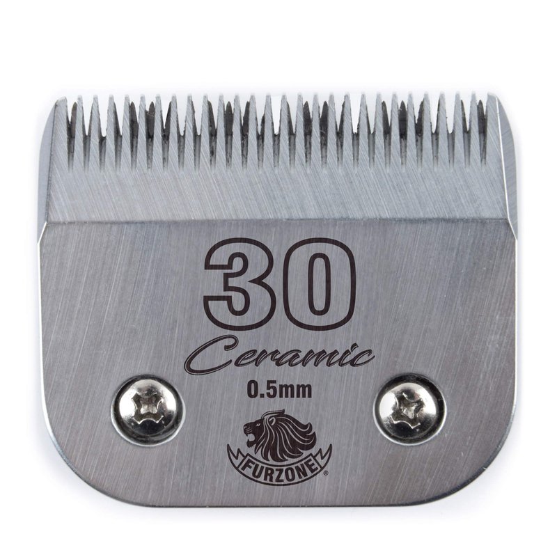 FURZONE Detachable Ceramic Blade - Size 30 Blade 1/50", Made of High-Tech Ceramic Materials, Compatible with Most Andis, Oster, Wahl A5 Clippers