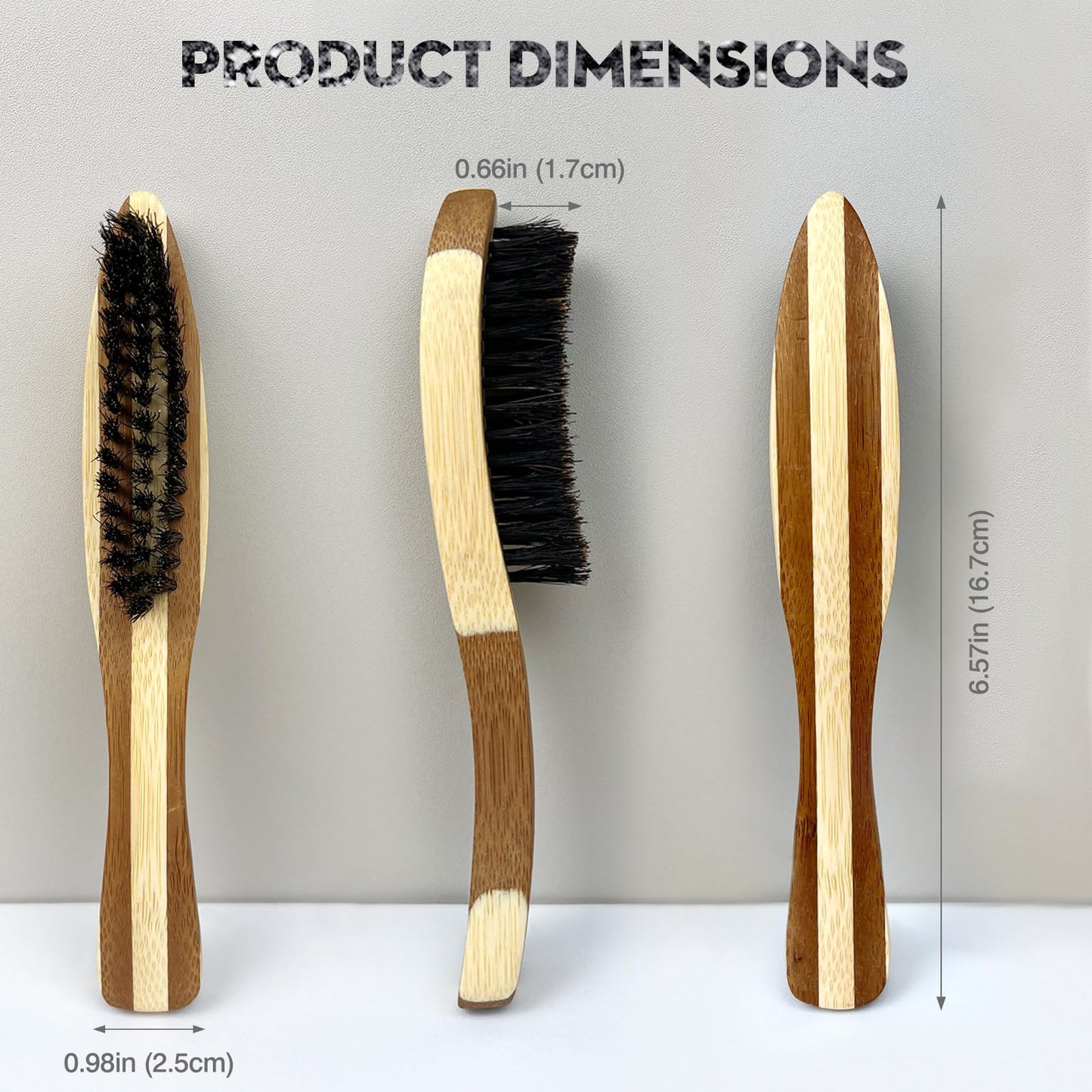 Beard Brush for Men – Ergonomic Curved Design for Beard & Mustache Grooming and Styling – Promotes Beard Growth – Portable and Travel-Friendly