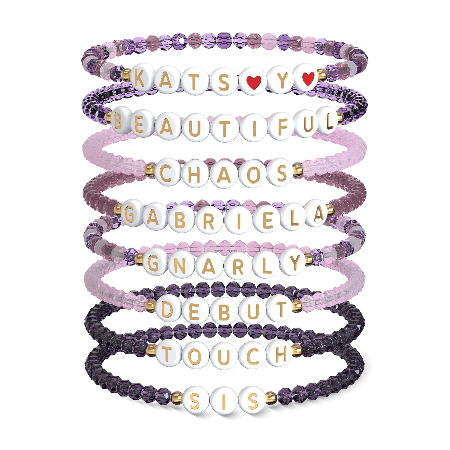 Dexinnie 8PCS Beautiful Chaos Tour Bracelets - KATSEYE Merch Bracelets & Outfit Accent, Perfect Friendship Bracelets & Concert Outfits Gift for K-Pop Lovers