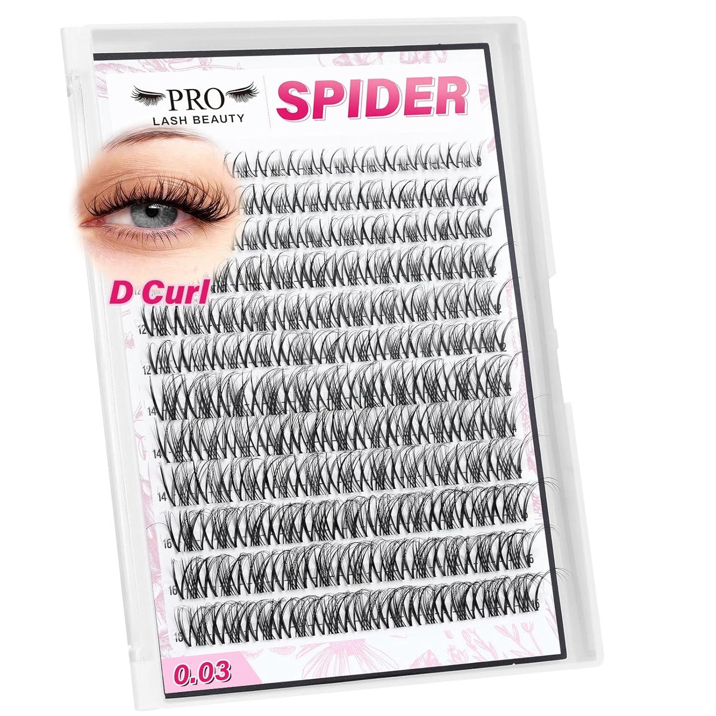 Spider Lash Clusters - Natural Wispy D Curl Eyelashes with Super Thin Band | Reusable & Comfortable (Breeze, 8-16 Mix)