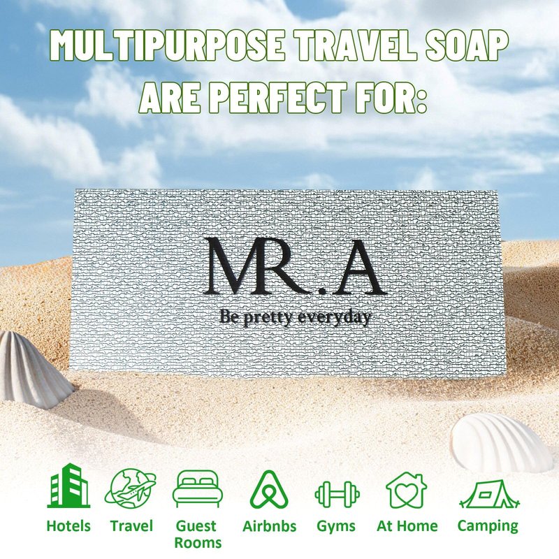 MR.A 3PCS Beef Tallow Soap Bar, All Natural Grass Fed Tallow Soap Unscented, Moisturizing Face & Body Wash, Handcrafted Bath Soap for Adults, Kids