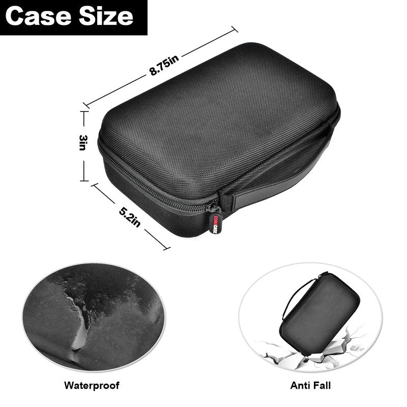 Protective Case Holds 2pcs Hair Clippers, Barber Storage Compatible with Ufree/ for Novah/ for Jack & Rose/ for FADEKING Beard Trimmer Kit, All-in-One Organizer for Shaver Set-Black Case+Black Zipper